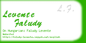 levente faludy business card